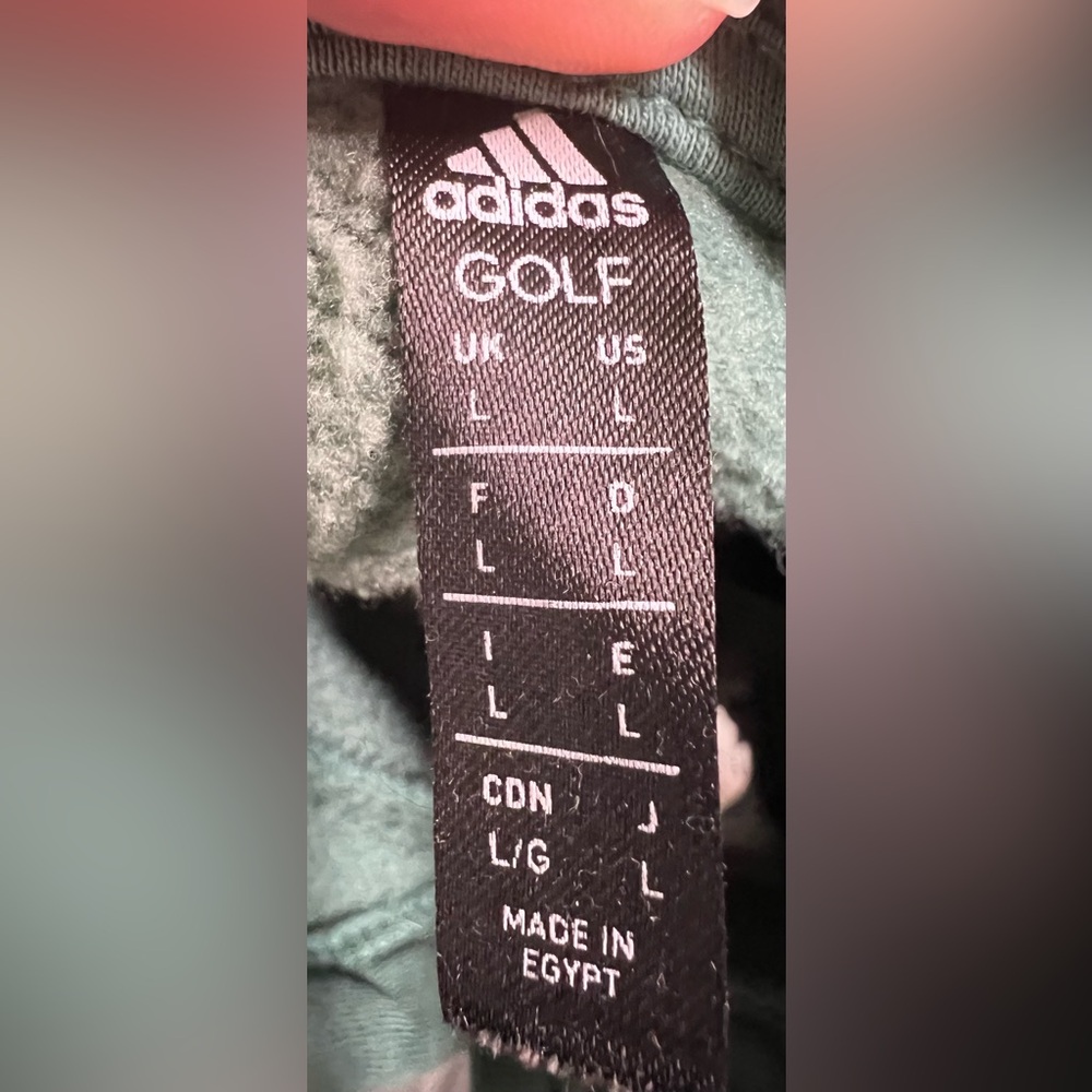 Adidas Golf Cotton Blend Pullover Hoodie Sweatshirt Casual Activewear Gym Hiking - Picture 9 of 9